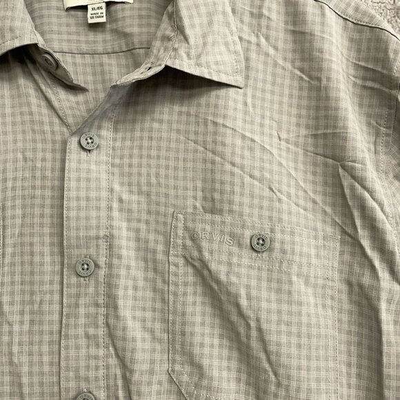 NWOT  Orvis Men's XL Gray Plaid Short Sleeve Outdoor Fishing Shirt Button down - Picture 7 of 8